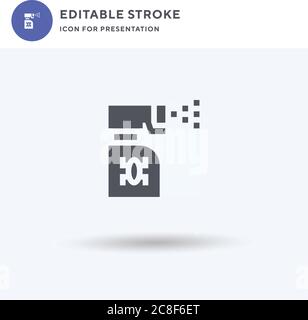 Bug Spray Icon Vektor, gefüllt flaches Zeichen, solides Piktogramm isoliert auf weiß, Logo-Illustration. Bug Spray Symbol für Präsentation. Stock Vektor