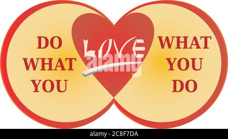 Do What You Love Zitat - Liebe, Was Sie Tun Illustration Stock Vektor