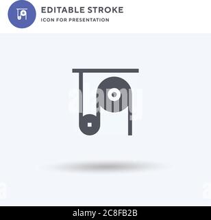 Flach Symbol Vektor, gefüllt flache Zeichen, solide Piktogramm isoliert auf weiß, Logo-Illustration. Symbol für die Präsentation. Stock Vektor