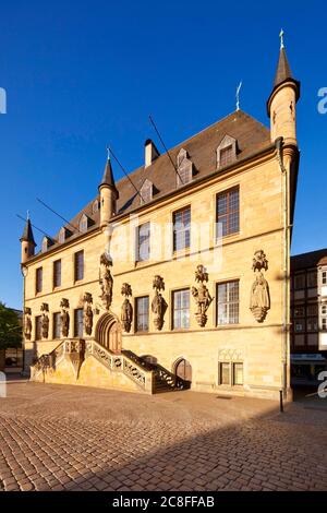 Ort der Unterzeichnung des Westfälischen Friedens, historisches Rathaus Osnabrück, Deutschland, Niedersachsen, Osnabrück Stockfoto