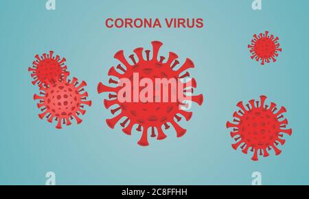Vektorbild von Corona Virus, COVID19 Virus Stock Vektor