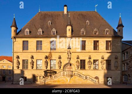 Ort der Unterzeichnung des Westfälischen Friedens, historisches Rathaus Osnabrück, Deutschland, Niedersachsen, Osnabrück Stockfoto