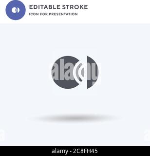 Optik Icon Vektor, gefülltes flaches Schild, solides Piktogramm isoliert auf weiß, Logo Illustration. Optik-Symbol für Präsentation. Stock Vektor