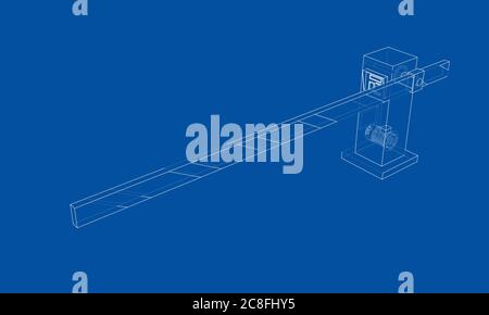 Umriss des Schrankes. 3d-Illustration Stockfoto