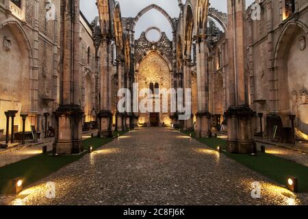 Carmo Kloster in Lissabon, Portugal. Stockfoto