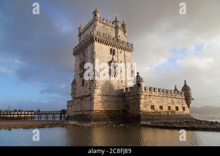 Torre de Belem in Lissabon, Portugal. Stockfoto