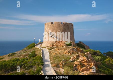 Geographie / Reisen, Italien, Sardinien, Torre Longosardo in Santa Teresa di Gallura, Nordsardinien, Sard, Additional-Rights-Clearance-Info-not-available Stockfoto