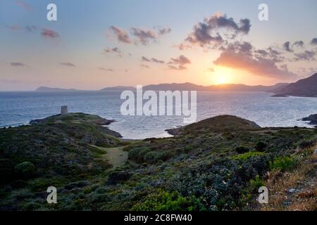 Geographie / Reisen, Italien, Sardinien, Torre di Piscinni, Costa del Sud, Additional-Rights-Clearance-Info-not-available Stockfoto