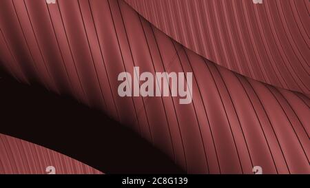 3D-Darstellung eines Hintergrundes in INDISCHER FARBE ROT mit spezieller Textur von bewegten Rillen Linien. asiatisch und schön Stockfoto