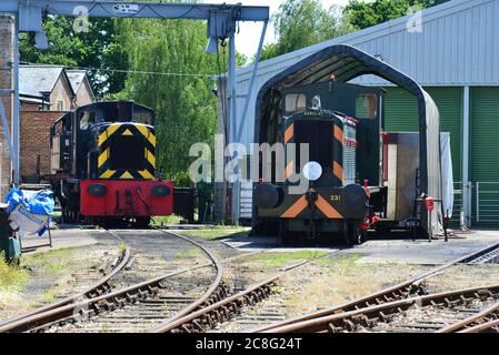 Rangunern auf der Isle of Wight-Bahn. Stockfoto