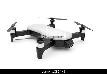 Drohne Quadrocopter uav 3D-Illustration Stockfoto