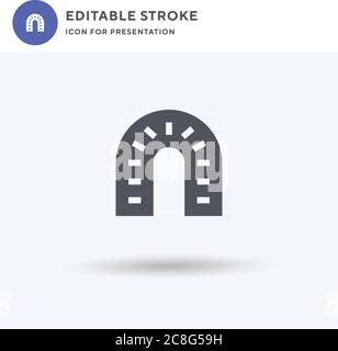 Protector Icon Vektor, gefülltes flaches Schild, solides Piktogramm isoliert auf weiß, Logo-Illustration. Protektor-Symbol für Präsentation. Stock Vektor