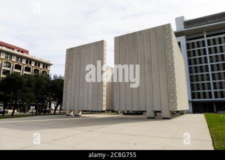 John Fitzgerald Kennedy Memorial Plaza von Dallas Stockfoto