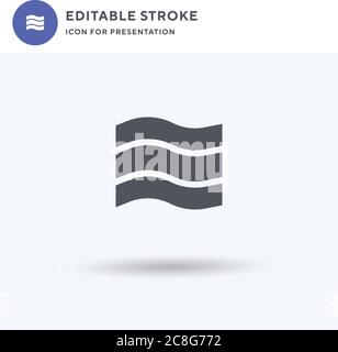 Russland Icon Vektor, gefüllt flache Zeichen, solide Piktogramm isoliert auf weiß, Logo-Illustration. Russland Symbol für die Präsentation. Stock Vektor