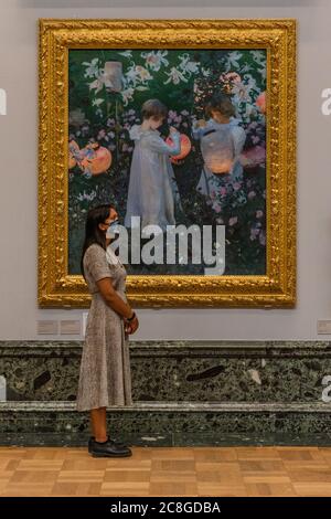 London, Großbritannien. Juli 2020. Werke in der Galerie der 1840er Jahre - die Tate Britain wird am Montag wieder eröffnet. Besucher werden gebeten, sich an die Hinweise zur sozialen Distanzierung usw. zu halten, die den Empfehlungen der Regierung nach der Lockerung der Sperre folgen. Kredit: Guy Bell/Alamy Live Nachrichten Stockfoto