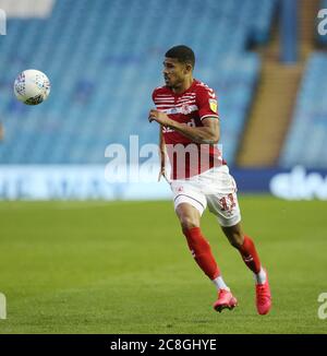 SHEFFIELD, ENGLAND. 22. JULI - Ashley Fletcher von Middlesbrough während des Sky Bet Championship-Spiels zwischen Sheffield Wednesday und Middlesbrough in Hillsborough, Sheffield am Mittwoch, 22. Juli 2020. (Quelle: Mark Fletcher, Mi News ) Stockfoto