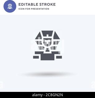 Antike Ikone Vektor, gefüllt flache Zeichen, solide Piktogramm isoliert auf weiß, Logo-Illustration. Antike Ikone für Präsentation. Stock Vektor