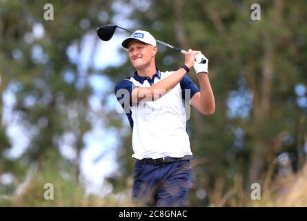 Adrian Meronk aus Polen am 6. Tag während des dritten Tages der Betfred British Masters im Close House Golf Club, Newcastle. Stockfoto