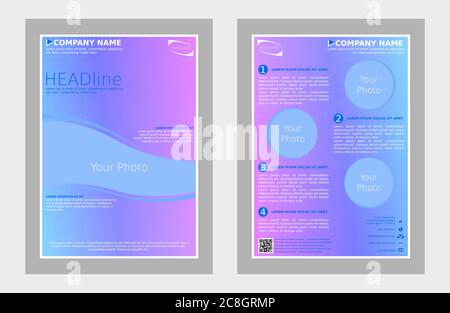 Vector Business Broschüre Flyer Design Layout Vorlage in A4-Größe. Perfekt für Ihr Unternehmen. Stock Vektor
