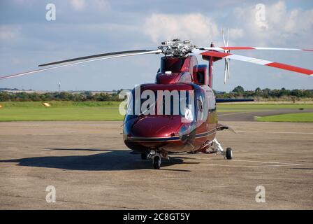 Der Sikorsky S-76C Hubschrauber, der von der königlichen Familie eingesetzt wird Stockfoto