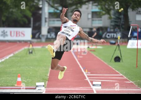 Bern, Wankdorf. Juli 2020. 24.07.2020, Bern, Wankdorf Stadion, Leichtathletik: Citius Champs Bern Meeting, Christopher Ullmann. Kredit: SPP Sport Presse Foto. /Alamy Live Nachrichten Stockfoto