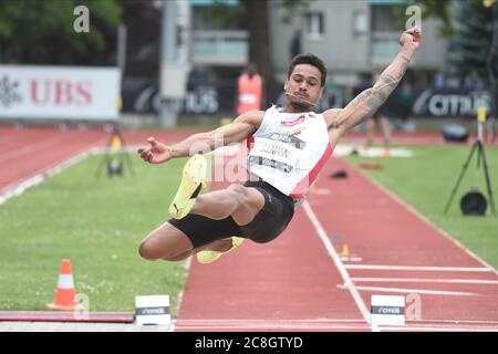 Bern, Wankdorf. Juli 2020. 24.07.2020, Bern, Wankdorf Stadion, Leichtathletik: Citius Champs Bern Meeting, Christopher Ullmann. Kredit: SPP Sport Presse Foto. /Alamy Live Nachrichten Stockfoto