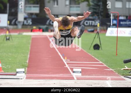 Bern, Wankdorf. Juli 2020. 24.07.2020, Bern, Wankdorf Stadion, Leichtathletik: Citius Champs Bern Meeting, Simon Ehammer. Kredit: SPP Sport Presse Foto. /Alamy Live Nachrichten Stockfoto