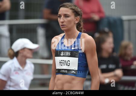 Bern, Wankdorf. Juli 2020. 24.07.2020, Bern, Wankdorf-Stadion, Leichtathletik: Citius Champs Bern Meeting, Christina Hering (Deutschland). Kredit: SPP Sport Presse Foto. /Alamy Live Nachrichten Stockfoto