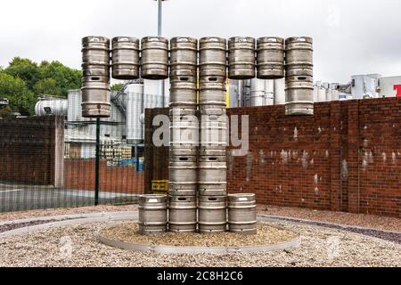 Hauptsitz und Besucherzentrum von Tennent in Glasgow. Stockfoto