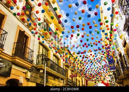 Ronda, Spanien - 06. September 2015: Feria Saison in Andalusien feiert spektakuläres Pedro Romero Festival, eine fröhliche und bunte Woche lang Feier Stockfoto