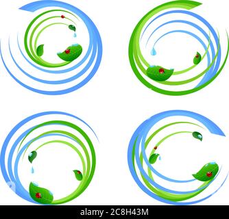 Vektordarstellung eines Satzes von Umweltelementen. Stock Vektor