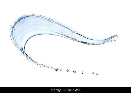 abstrakte Spritzwasser isoliert auf weiss Stockfoto
