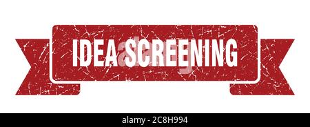 Idee Screening Band Zeichen. Idee Screening vintage Retro Band. Stock Vektor