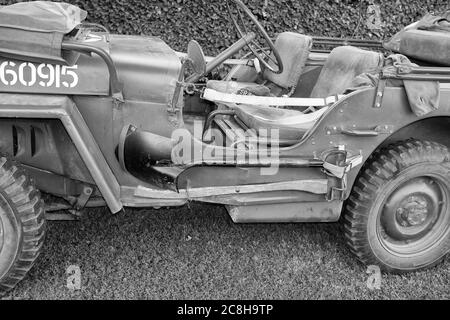 September 2019 - Willys Jeep beim Goodwood Revival Stockfoto