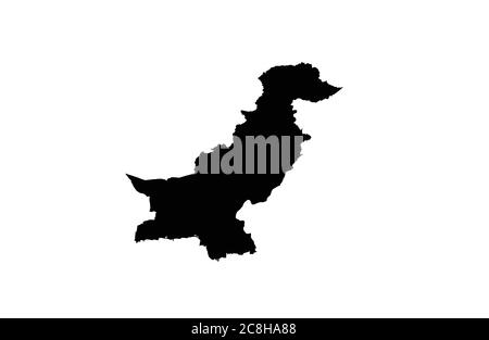 Pakistan Karte Umriss Vektor Illustration Stock Vektor