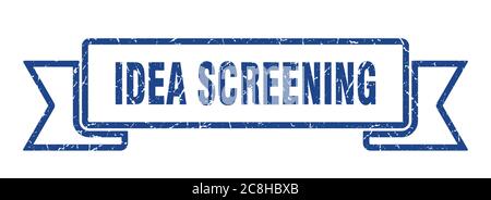 Idee Screening Band Zeichen. Idee Screening vintage Retro Band. Stock Vektor