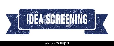Idee Screening Band Zeichen. Idee Screening vintage Retro Band. Stock Vektor