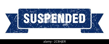 Hängende Band Zeichen. Suspendiert vintage Retro-Band. Stock Vektor