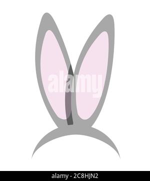 Hasenohren Illustration Design auf weißem Hintergrund Stock Vektor