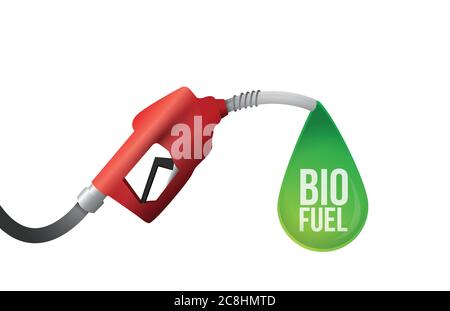 Biokraftstoff-Illustration auf weißem Hintergrund Stock Vektor