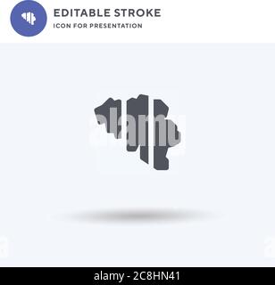 Belgien Symbolvektor, gefülltes flaches Zeichen, solides Piktogramm isoliert auf weiß, Logo-Illustration. Belgien Symbol für Präsentation. Stock Vektor
