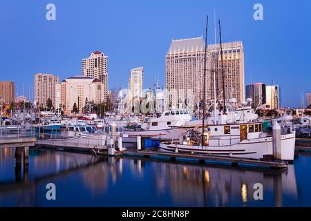 Thunfisch Harbor & Hyatt Hotel, San Diego, Kalifornien, USA Stockfoto