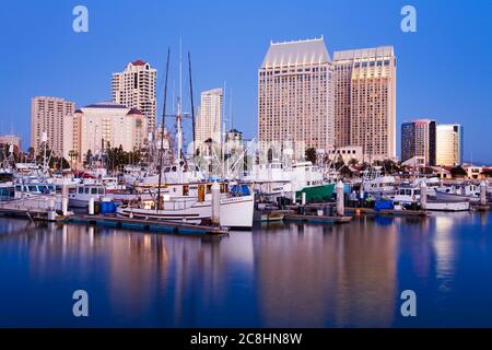 Thunfisch Harbor & Hyatt Hotel, San Diego, Kalifornien, USA Stockfoto