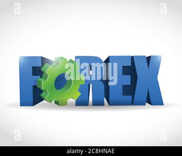 Forex Text Zeichen Illustration Design über weiß Stock Vektor