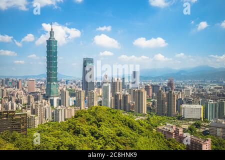 Panoramablick auf Taipei City in taiwan Stockfoto