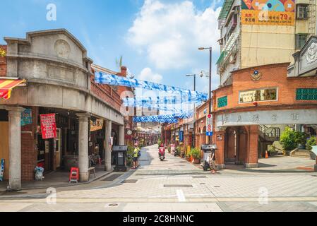 23. Juli 2020: Sanxia Old Street, am Zusammenfluss von drei Flüssen in New taipei City, taiwan. Es war ein wichtiges Warenverteilzentrum Stockfoto