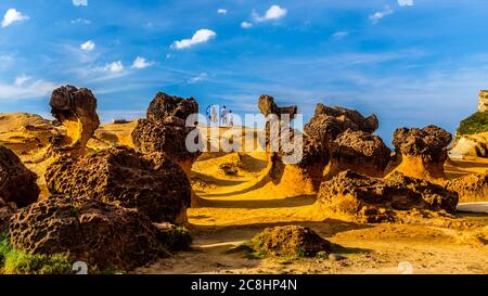 Yehliu Geopark befindet sich im Wanli Bezirk von New Taipei Stockfoto