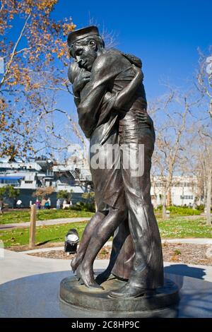 Heimkehr Statue von Stanley Bleifeld auf dem Embarcadero, San Diego, California, USA Stockfoto