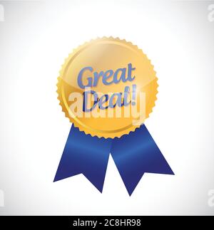 Viel Gold Band Illustration Design über einem weißen Hintergrund Stock Vektor