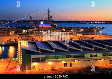 USS Midway Aircraft Carrier, San Diego, Kalifornien, USA Stockfoto